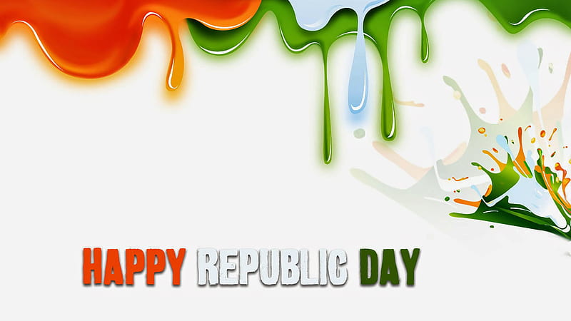 Happy Republic Day Word In White Background Republic Day, HD wallpaper