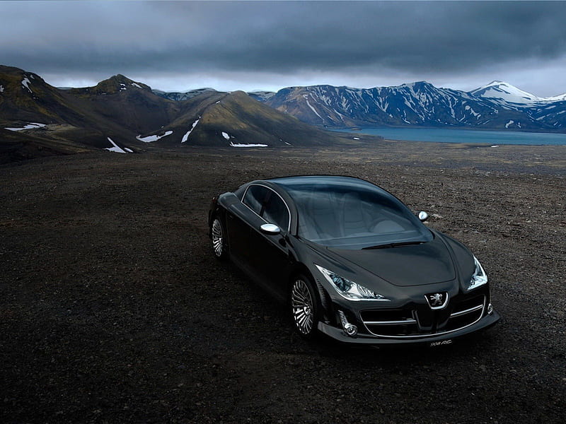 Peugeot, mountain, carros, concept, rc, nature, HD wallpaper