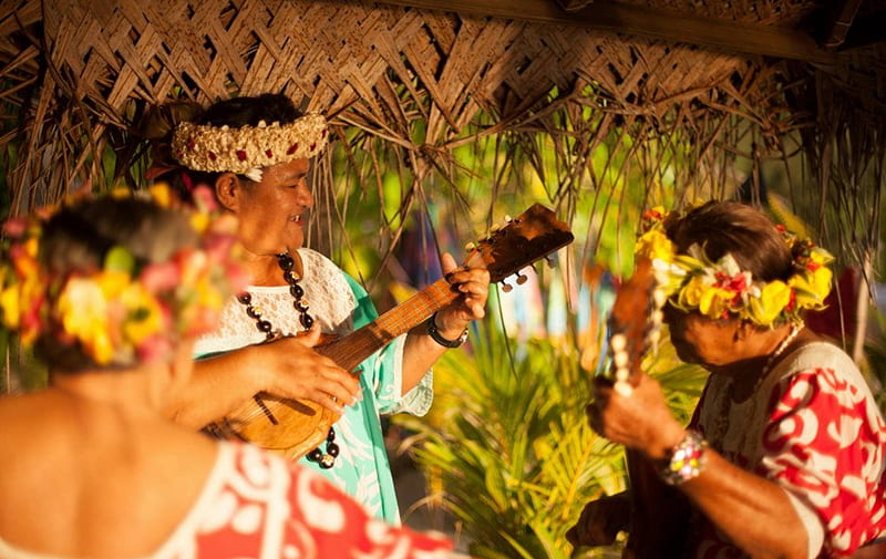 Bora Bora Tahitian Hawaiian Polynesian South Pacific Luau celebration ukulele singing ceremony, polynesia, songs, french, bora bora, tribal, cultural, ukulele, singing, polynesian, maori, culture, islands, tahitian, hawaii, pacific, south, song, guitar, luau, island, tahiti, hawaiian, HD wallpaper