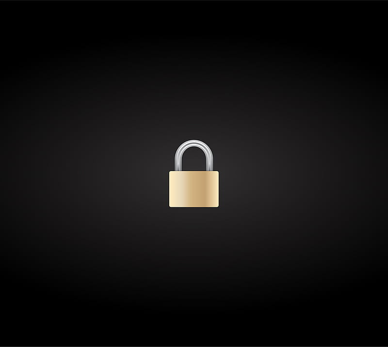 Padlock on Dark, black, dark, gradient, lock, padlock, screenlock, HD wallpaper