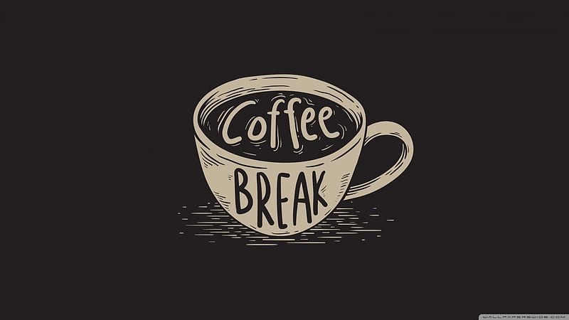 coffee break, cup, coffee, break, abstract, HD wallpaper