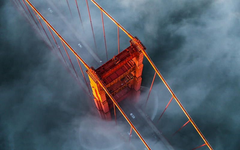 Golden Gate Bridge From Above, HD wallpaper