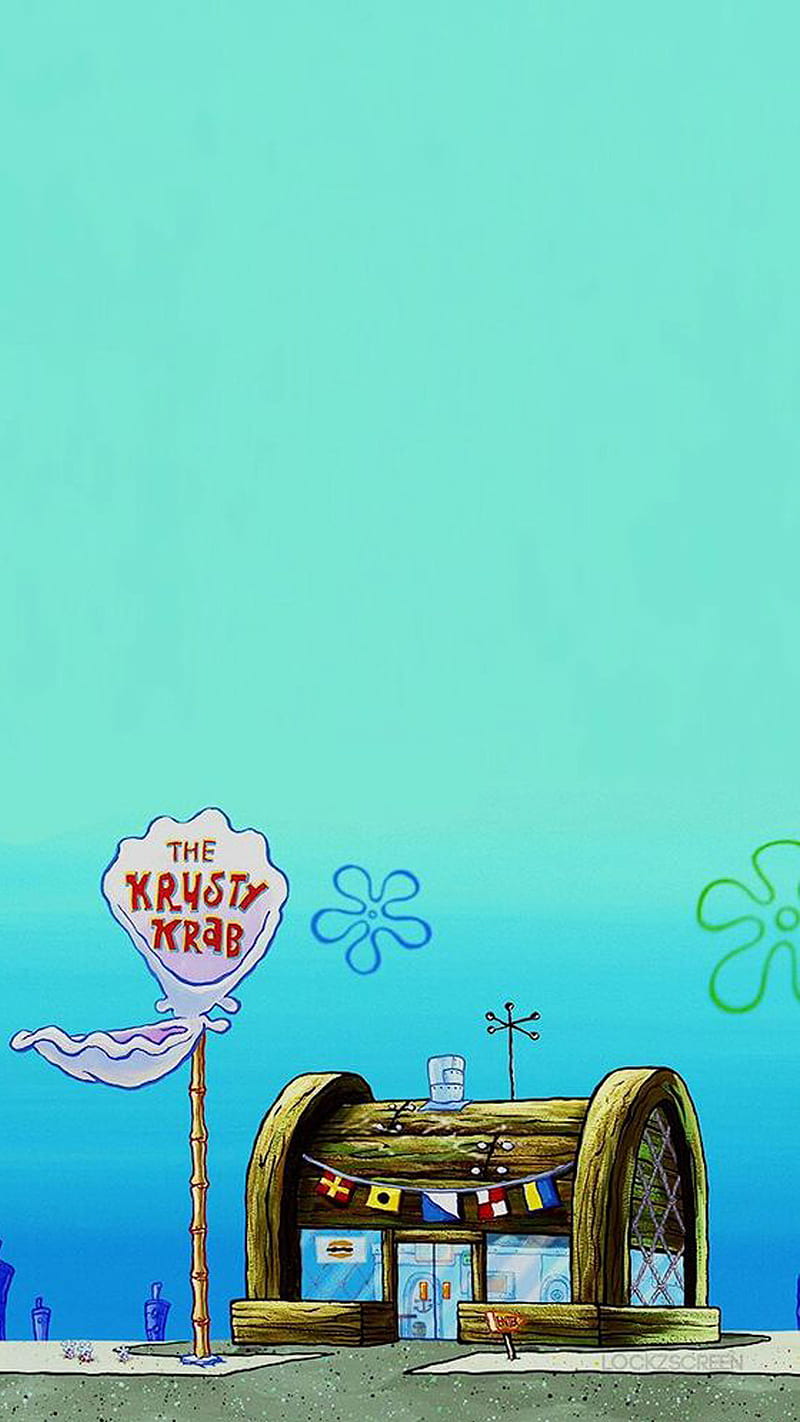 Bob esponja, aqua, art, HD phone wallpaper