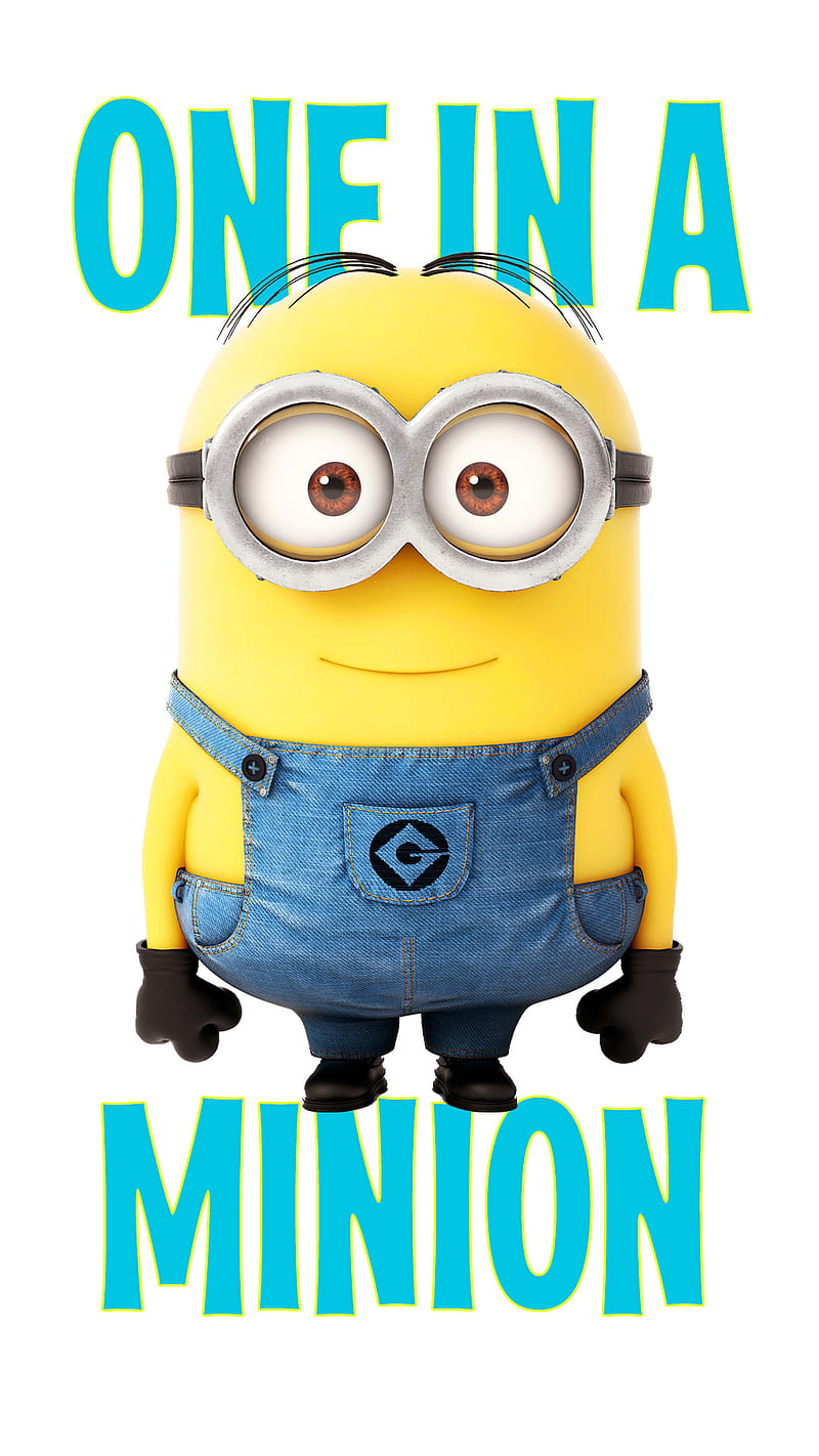 One in a Minion , quote, animation, cartoon, HD phone wallpaper
