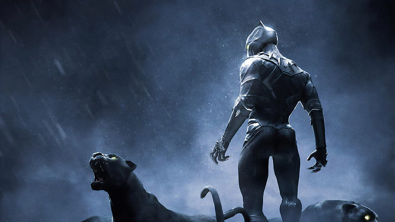 Black Panther Rise Up , black-panther, superheroes, artwork, artstation, HD wallpaper