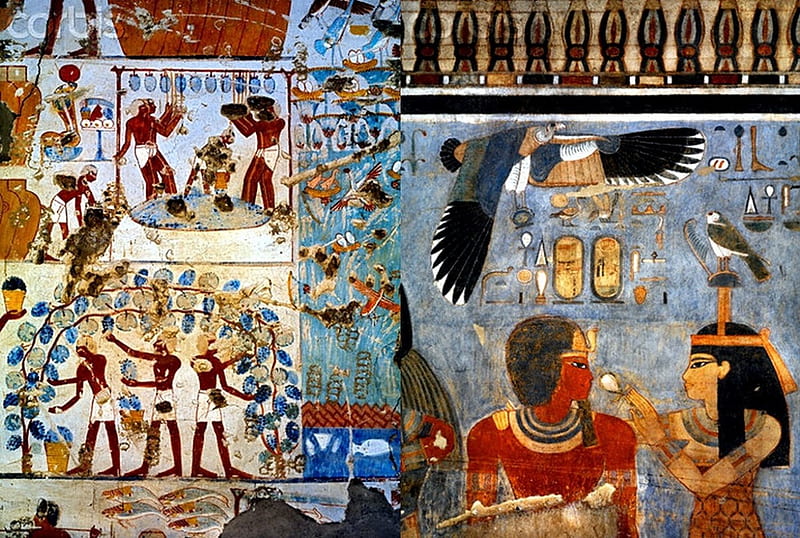 Ancient Egypt, tomb, thebes, ancient, egypt, HD wallpaper