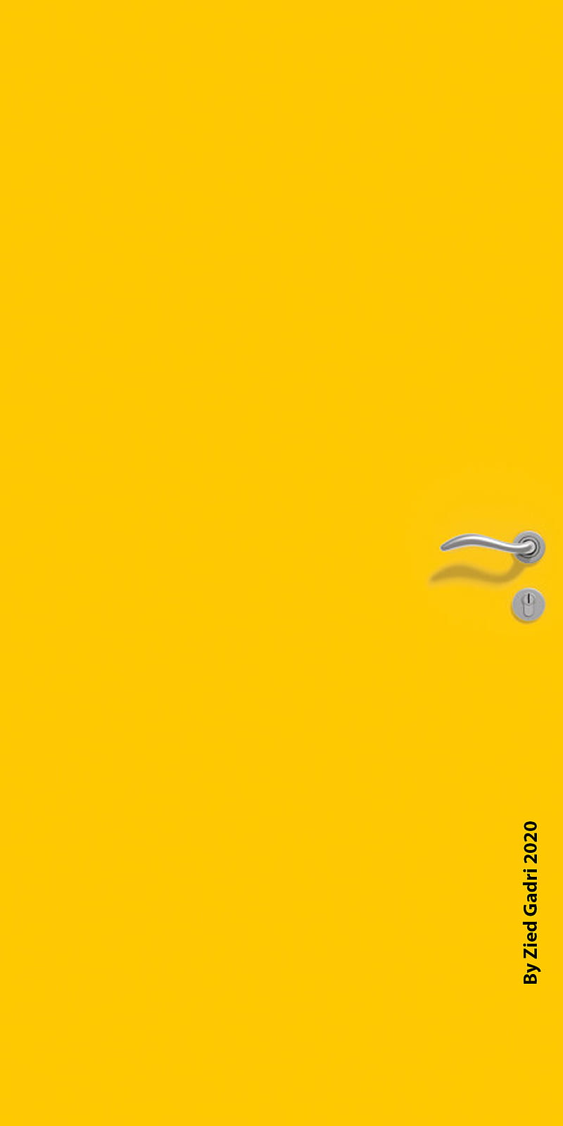 Yellow door, android, good, logos, love, minimal, minimalism, sayings, victory, HD phone wallpaper