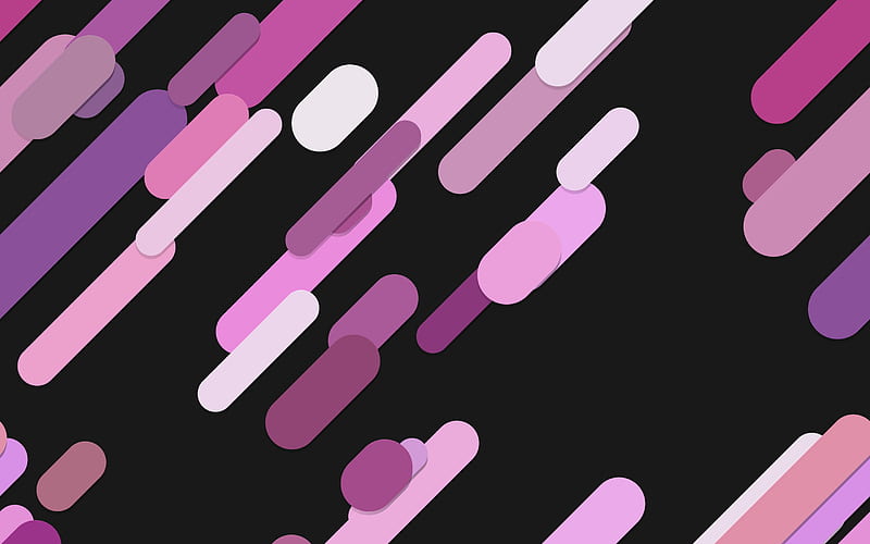 black and purple abstraction, pink lines background, retro pink background, creative backgrounds, HD wallpaper