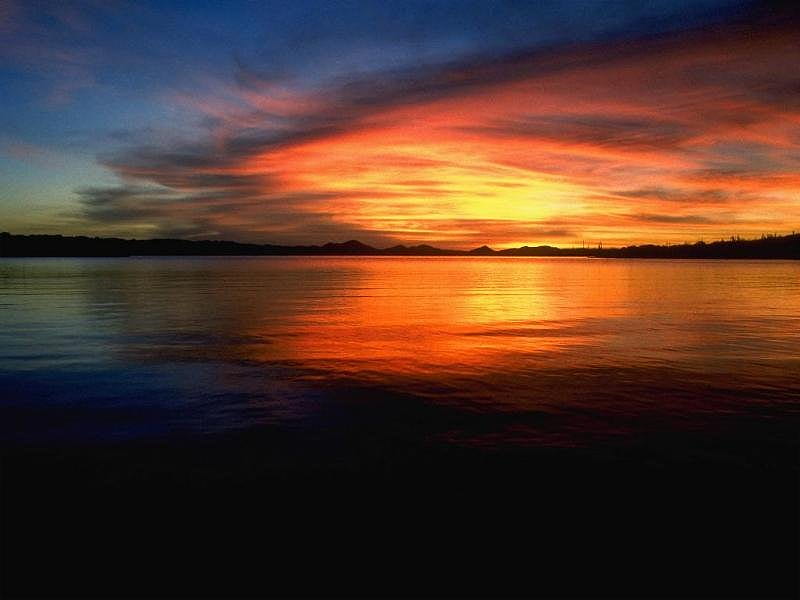 Reflection Of Sunset On Lake Sunset Bonito View Gorgeous Hd