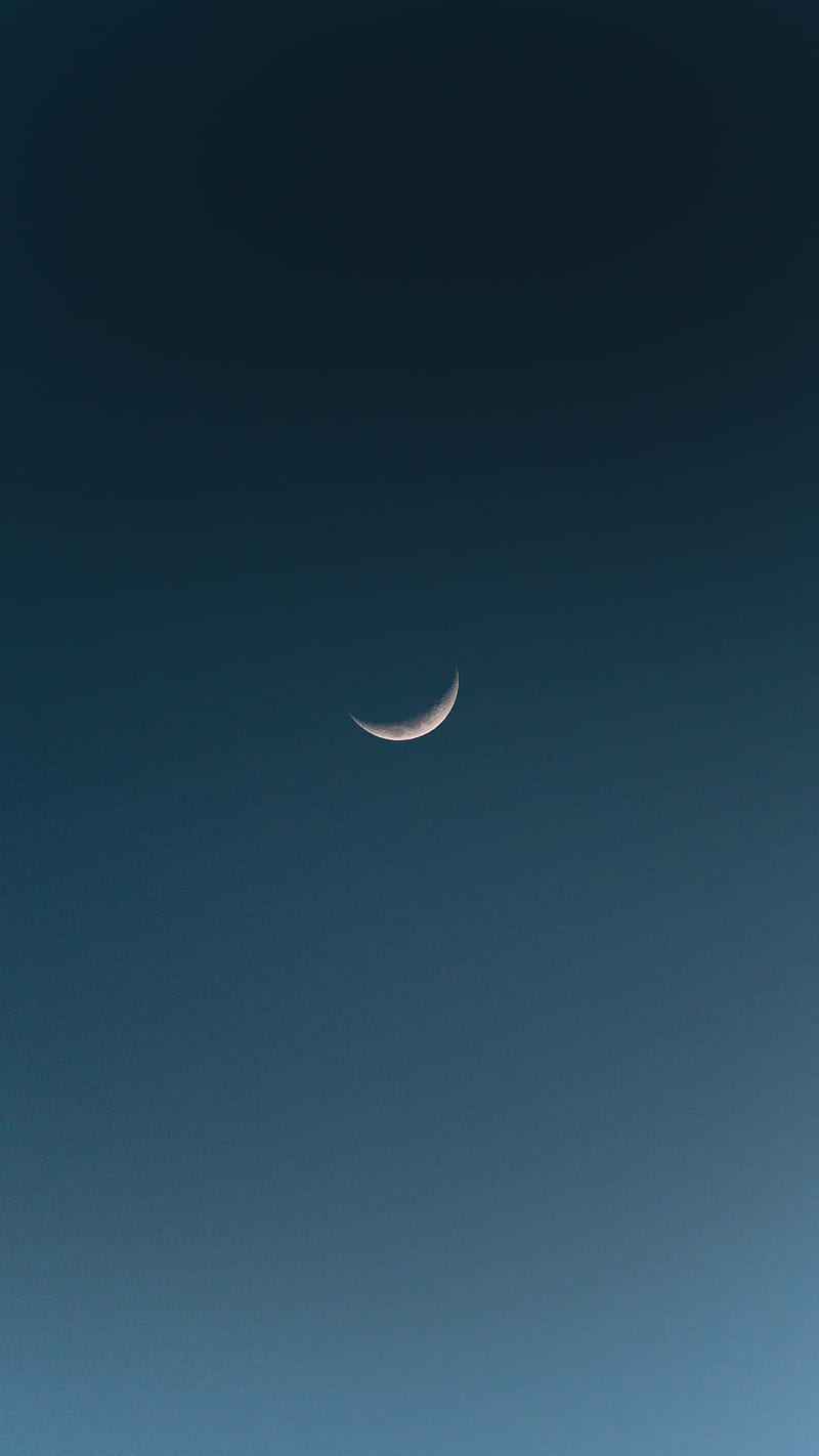 moon, night, sky, minimalism, HD phone wallpaper
