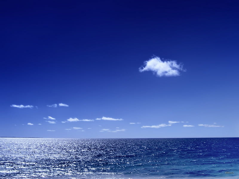 wide open ocean, deep blue, HD wallpaper