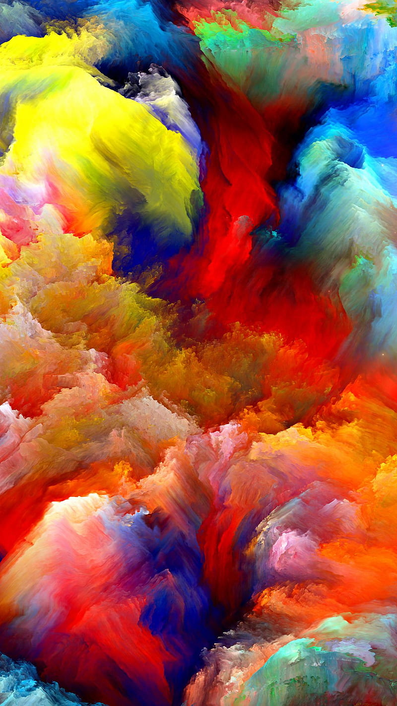 Oil Painting Colorful Clouds - Best htc one, HD phone wallpaper