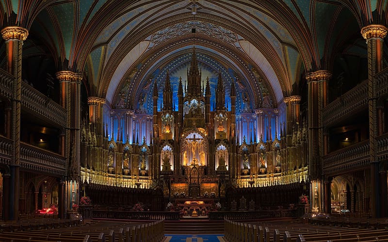 Religious, Notre Dame Basilica (Montreal), Basilicas, HD wallpaper