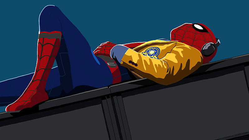 Spiderman Rest Time , spiderman, superheroes, artist, artwork, digital-art, HD wallpaper