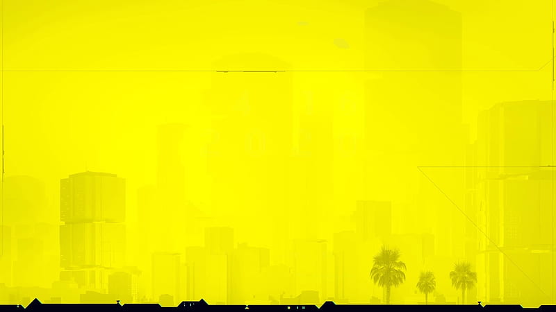 Cyberpunk 2077 Yellow Background, HD wallpaper