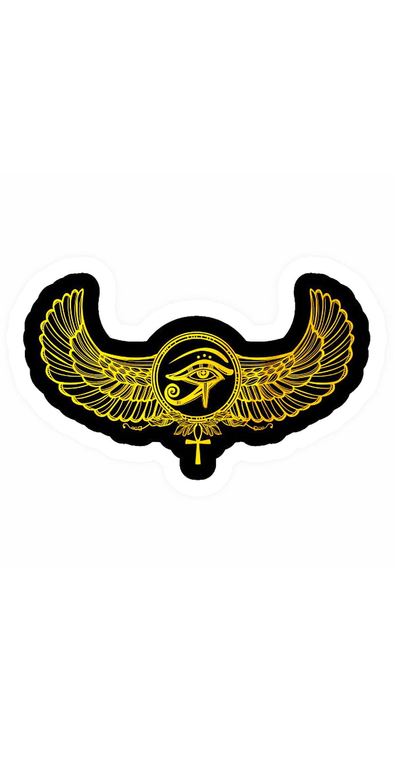 Eye of Horus, golden, hamsa, symbols, HD phone wallpaper