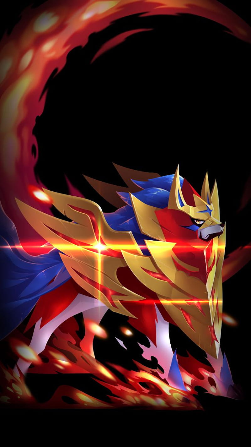 Download Detailed Zamazenta Painting Wallpaper | Wallpapers.com