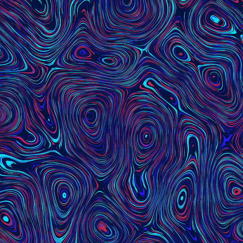 Circles, distortion, abstraction, blue, HD phone wallpaper | Peakpx