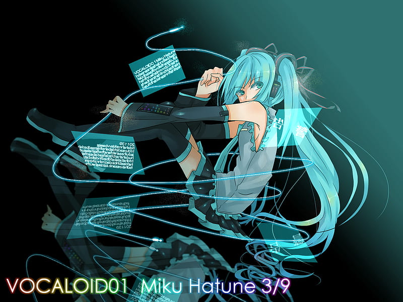 P Free Download Hatsune Miku Pretty Stunning Cg Thigh Highs Nice Anime Aqua Beauty