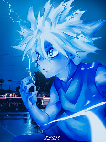 Killua resists fire, anime, cs, gon, hisoka, hunter x hunter, hxh, iphone,  kirua, HD phone wallpaper