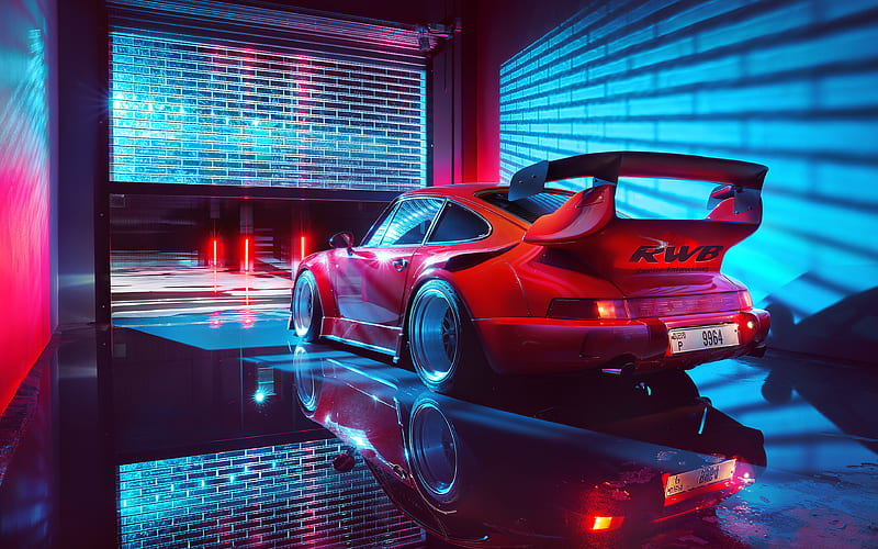 Red Porsche Supercar 2020 High Quality, HD wallpaper