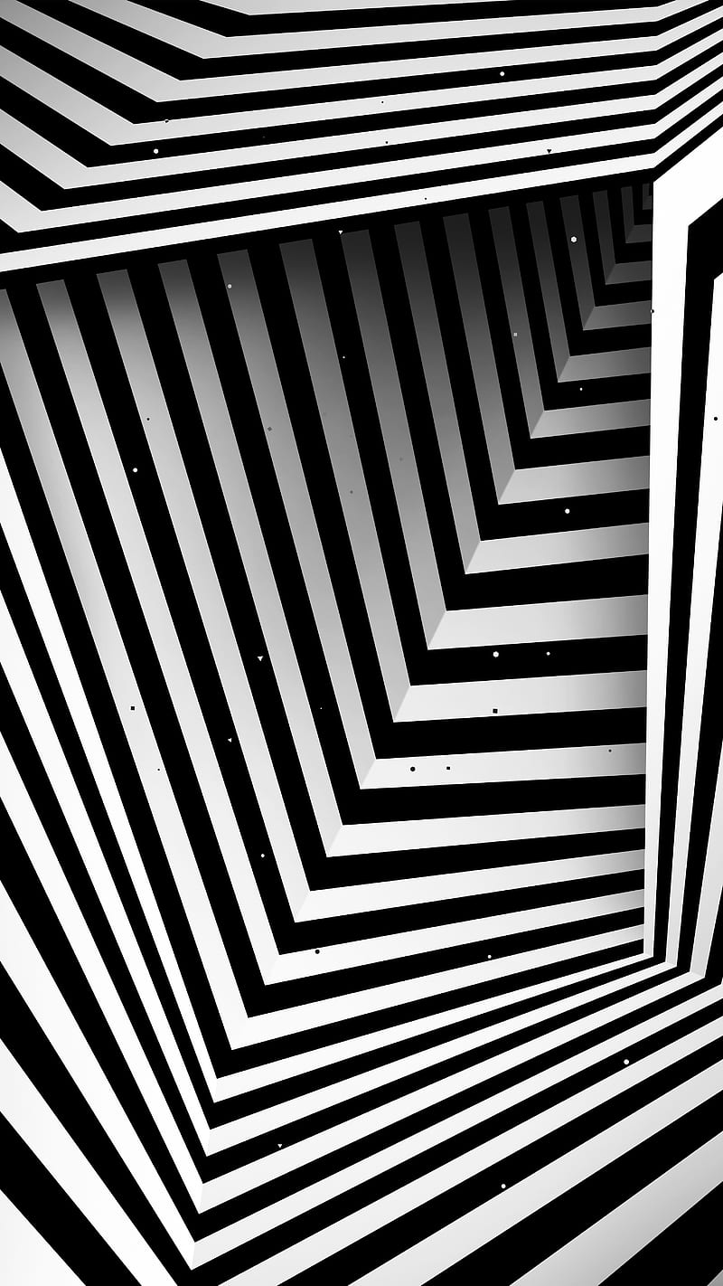Structure I, Divin, architectural, architecture, background, black-and-white, corridor, geometric, geometry, groovy, hypnotic, illusion, illustration, line, minimal, op-art, opart, optical-art, optical-illusion, portal, psicodelia, space, striped, texture, trippy, tunnel, visionary, HD phone wallpaper