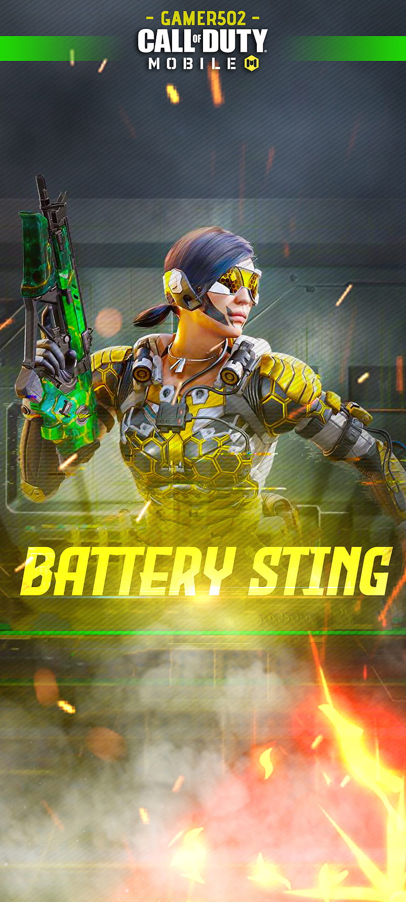 Battery Sting, battery, call of duty mobile, codm, codmobile, fondos codm, codm, codmobile, HD phone wallpaper
