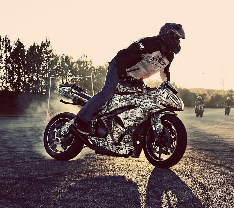Burnout, awesome, cool, motor, nice, sport, stunt, HD wallpaper