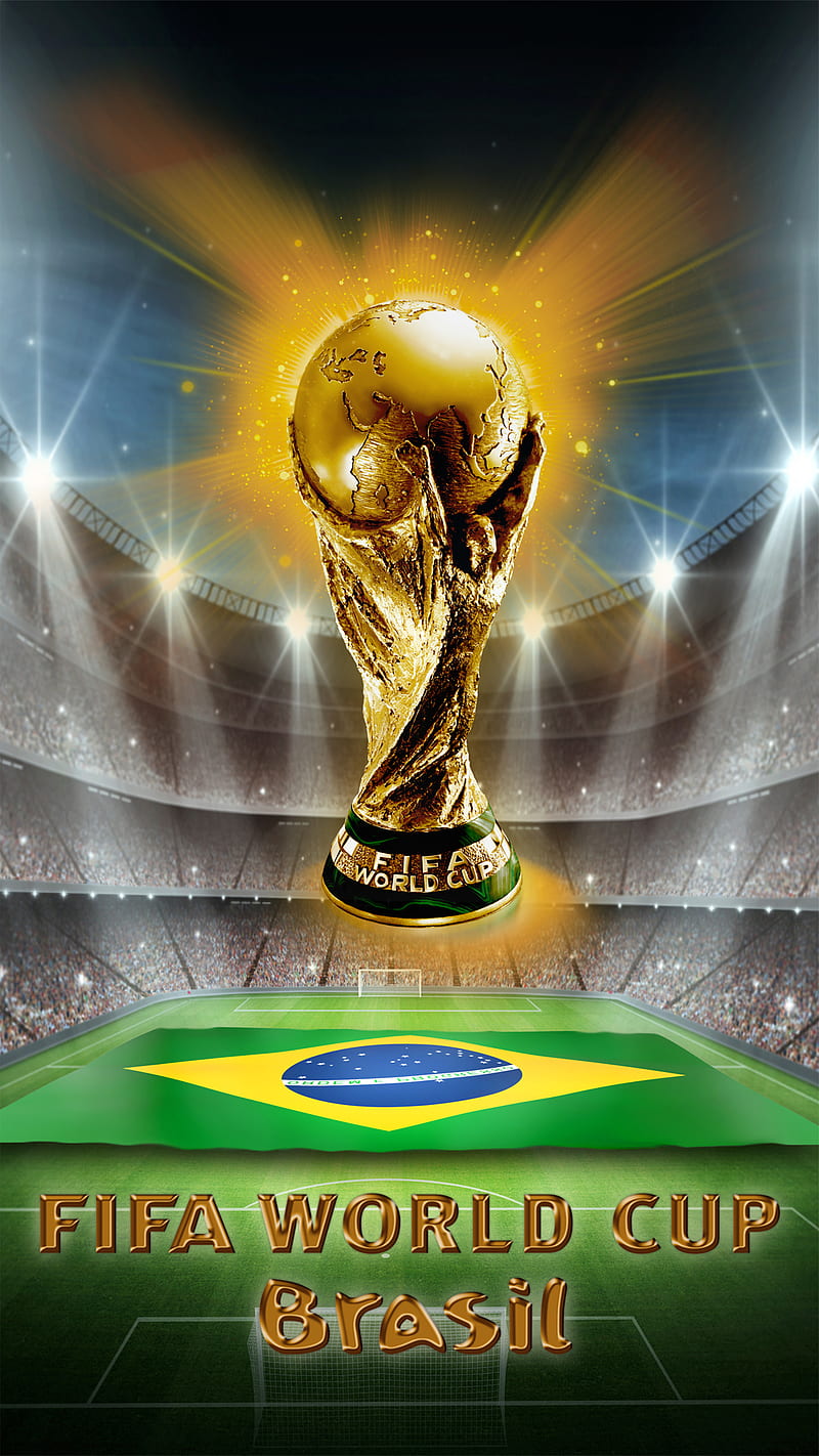 World Cup 2014, brazil, fifa, flag, trophy, world cup, HD phone wallpaper |  Peakpx