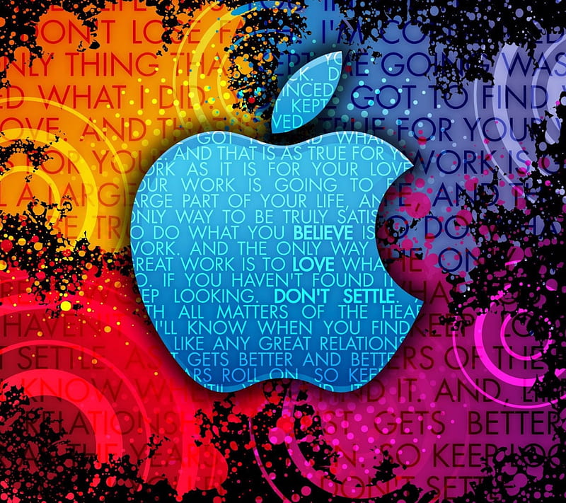 Abstract Apple Logo Colorful Icon Iphone Sayings Symbol Vivid Hd Wallpaper Peakpx