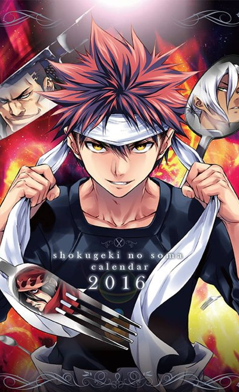 Soma Yukihira, anime, food wars, guys, new anime, HD phone wallpaper