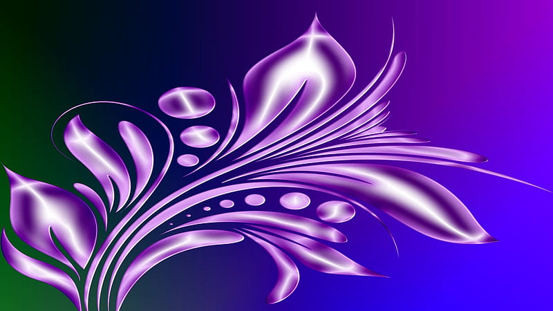Lilac On Purple Gradient, lilac, silver, white, purple, HD wallpaper