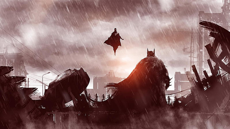 Batman v Superman Concept Art, batman-vs-superman, super-heroes, movies, 2016-movies, superman, batman, HD wallpaper