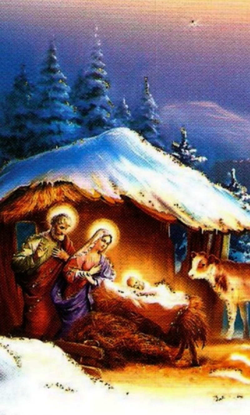 christmas, bethlehem, jesus, winter, x mas, HD phone wallpaper