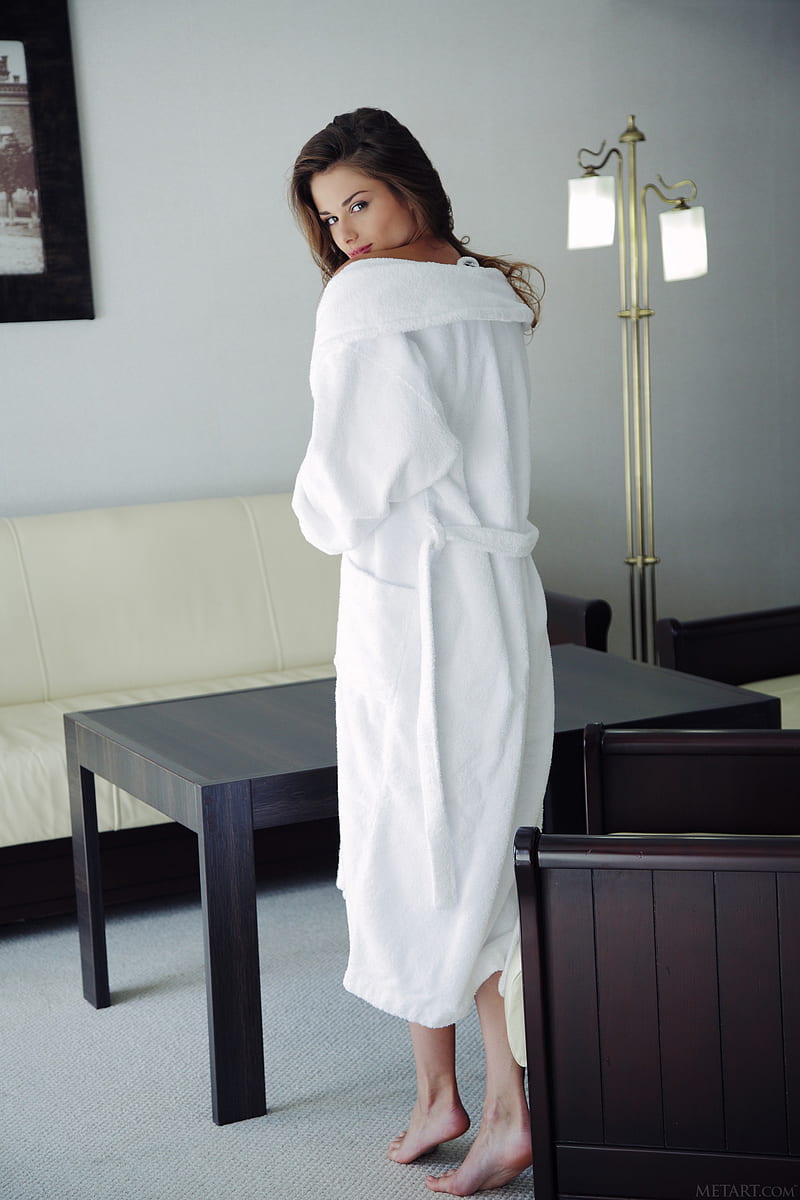 women, model, MetArt Magazine, bathrobes, Loretta A, HD phone wallpaper