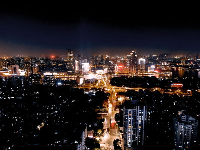 Skyline city during night, HD wallpaper | Peakpx