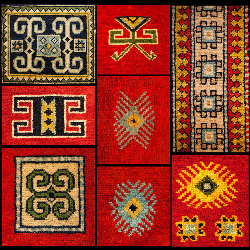 Azerbaijan Carpet Set, Andrey, Iran, Tradition, Turkey, abstract, arabesque, baku, concept, culture, folk folklore, geometry, oriental, pattern, persia, rug, structure, HD phone wallpaper