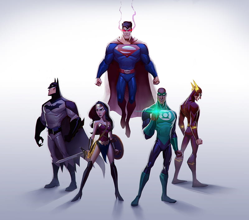 Justice League Artwork 2017, justice-league, batman, green-lantern, wonder-woman, flash, superman, superheroes, artist, artwork, artstation, HD wallpaper