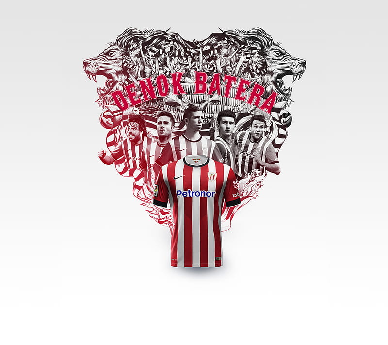 Athletic Bilbao, desenho, illustration, nike, soccer, HD wallpaper