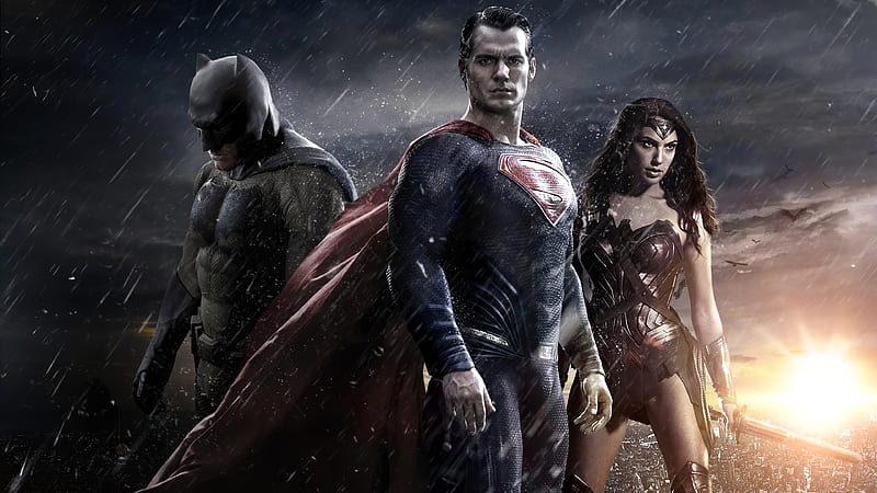 Batman V Superman Movie Poster, batman-vs-superman, batman, wonder-woman, superman, movies, poster, HD wallpaper
