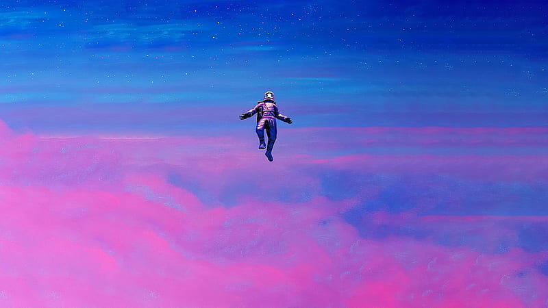 Astronaut Falling , astronaut, artist, artwork, digital-art, HD wallpaper