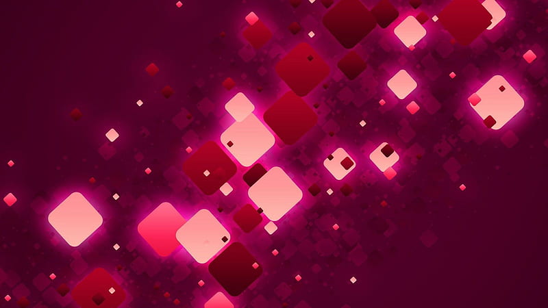 Pink Purple Squares In Pink Background Pink Background, HD wallpaper
