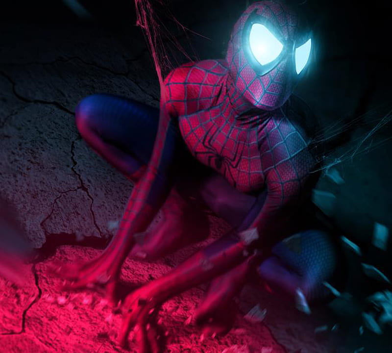 Spiderman Crouch, comic, marvel, HD wallpaper