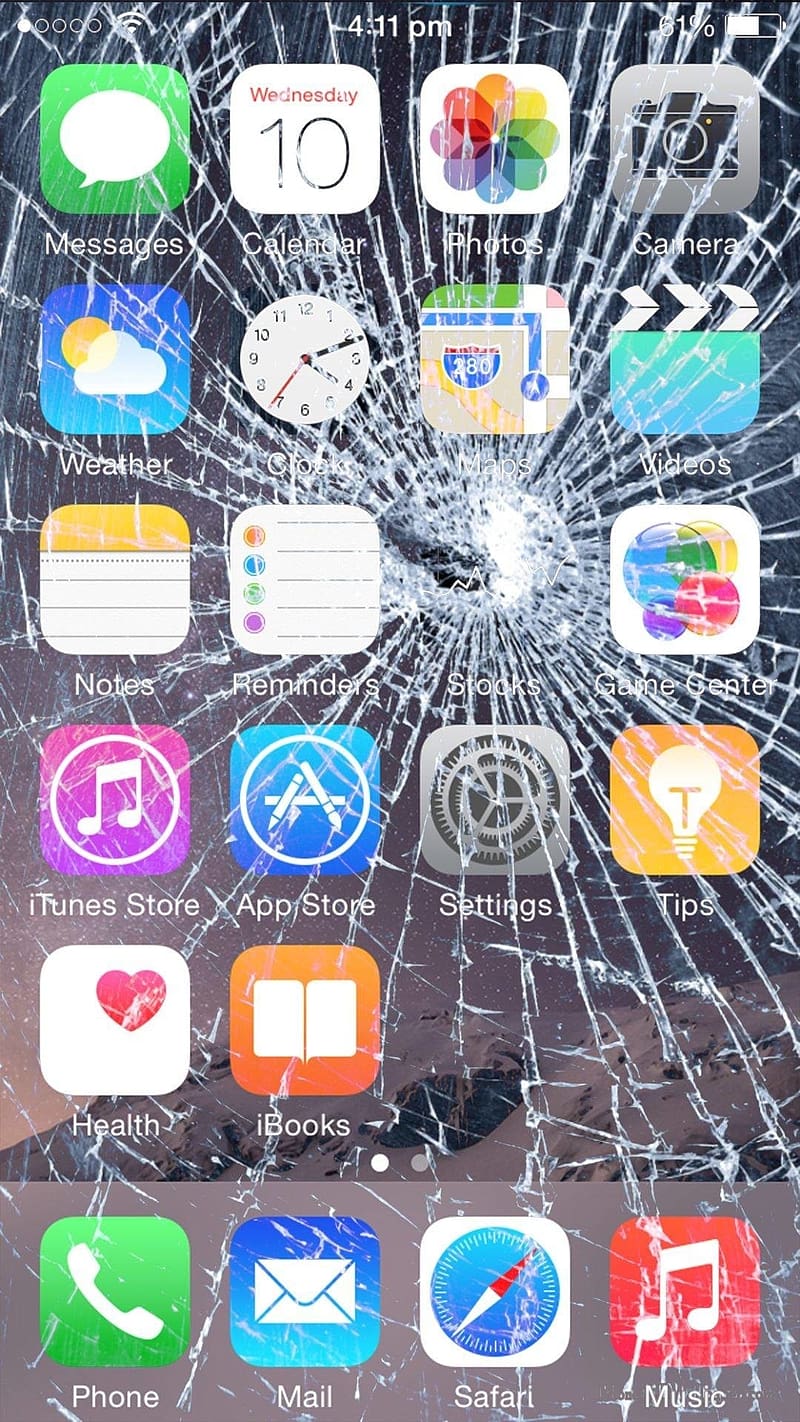 Display Crack, Iphone broken Screen, HD phone wallpaper