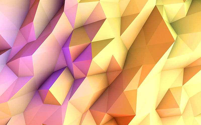 3D triangles, creative, pyramids, 3D art, triangles pattern, colorful backgrounds, artwork, background with triangles, geometric shapes, background with pyramids, HD wallpaper