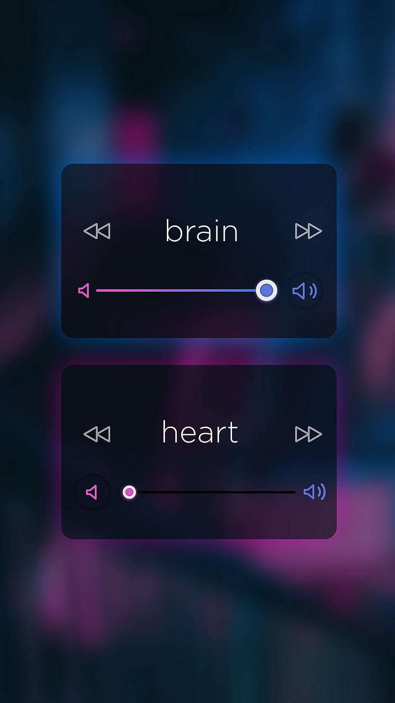 Mute, blue, brain, heart, pink, sayings, unmute, volume, volume key, HD phone wallpaper