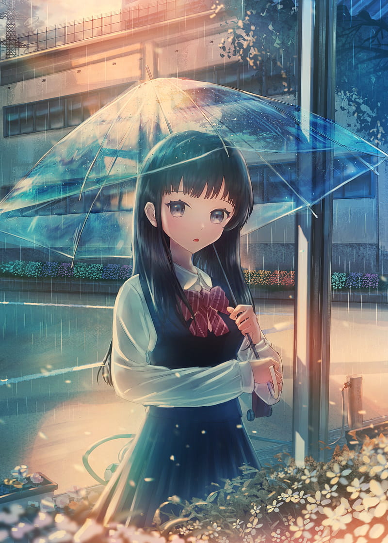 Anime Manga Girls In Traditional Japanese Kimono Costume Holding Paper  Umbrella Vector Illustration On Isolated Background Stock Illustration -  Download Image Now - iStock