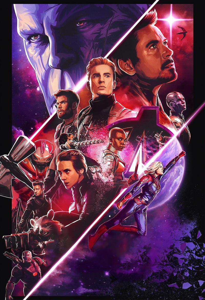 Avengers Endgame Retro Poster, HD phone wallpaper