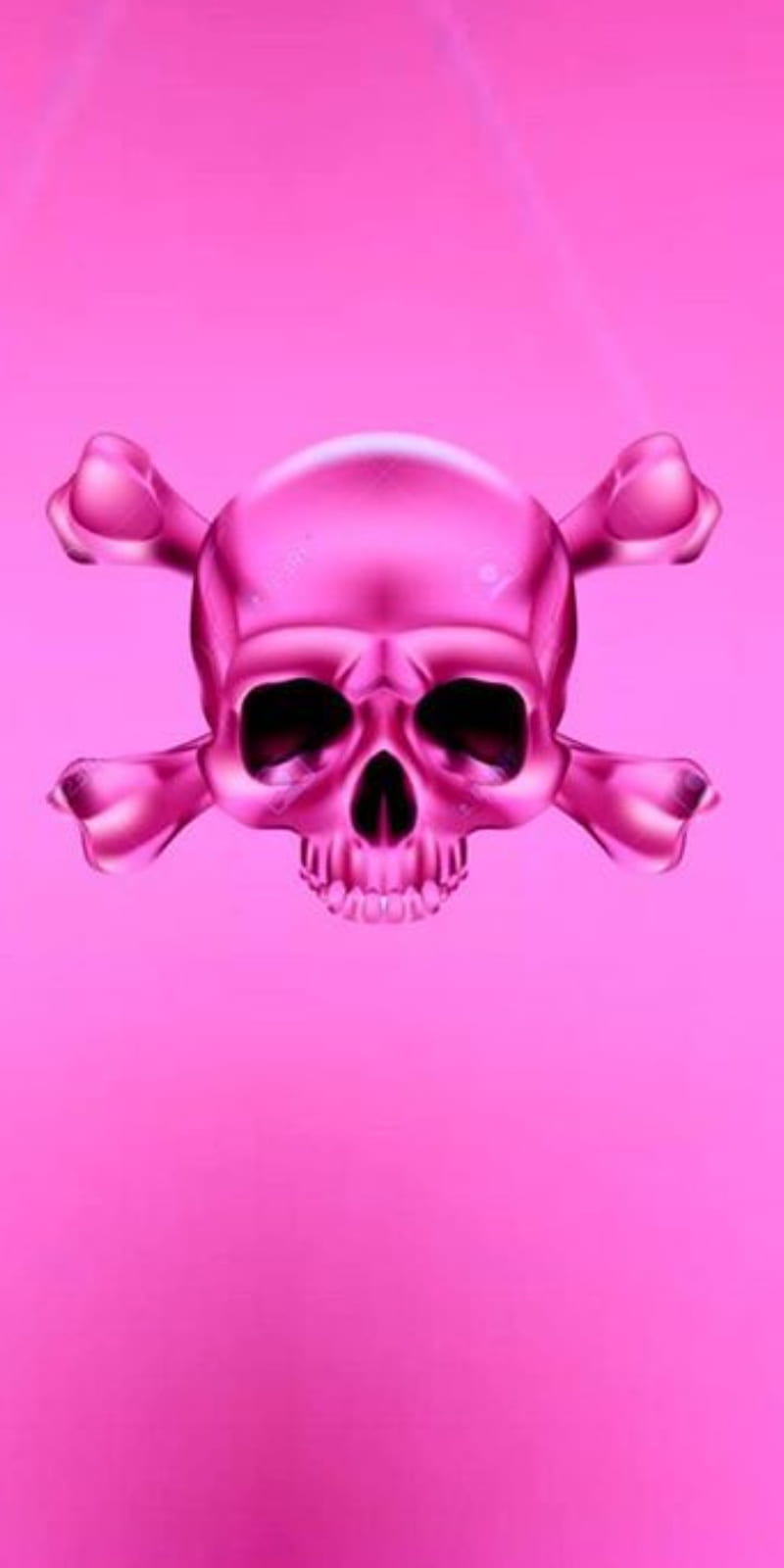 Pink skull, crossbones, halloween, HD phone wallpaper