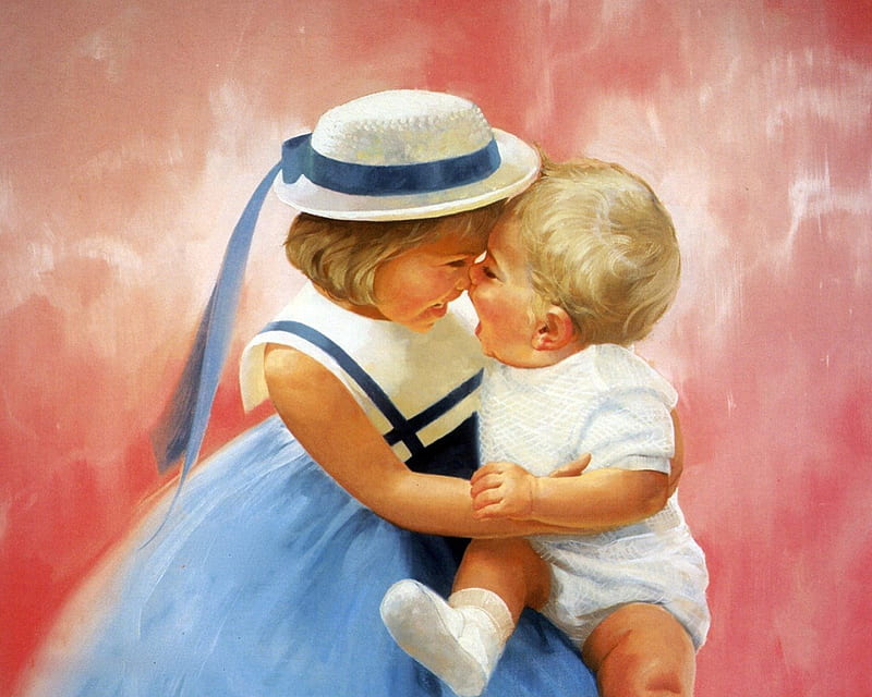 Angel Madre Lindo Arte Nina Amor Pintura Madre Bebe Fondo De Pantalla Hd Peakpx